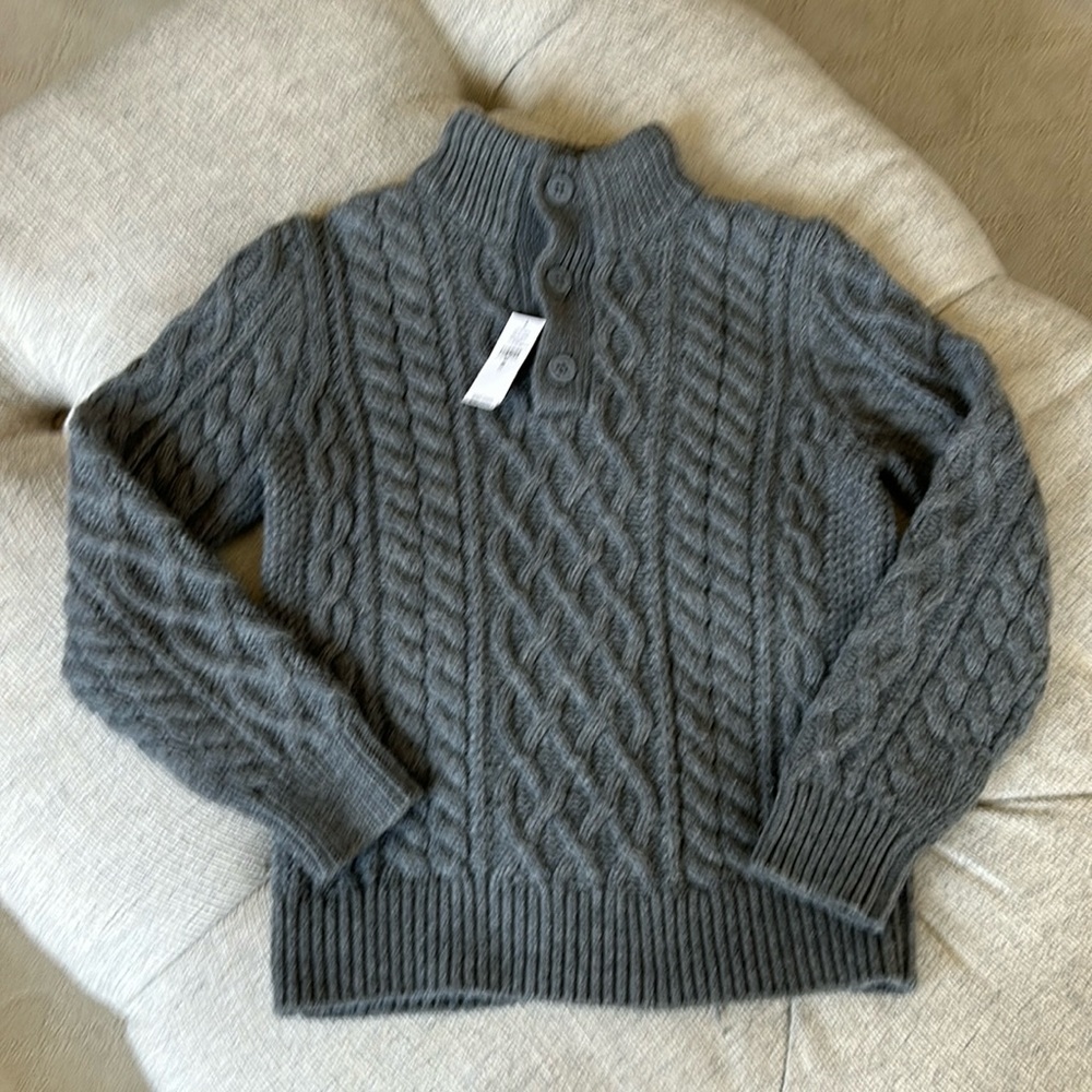 NWT Cable knit sweater with fleece lined color
